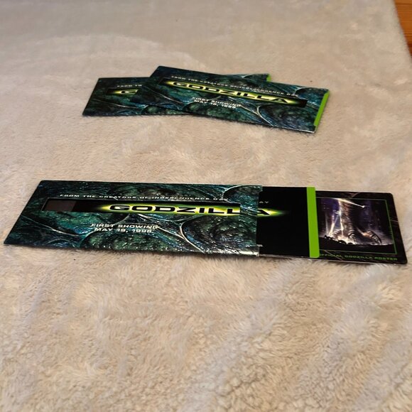 THREE 1998 Tri Star Godzilla First Showing Movie Tickets Limited Edition , Rare! - Picture 10 of 10